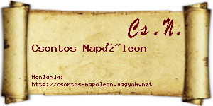 Csontos Napóleon névjegykártya